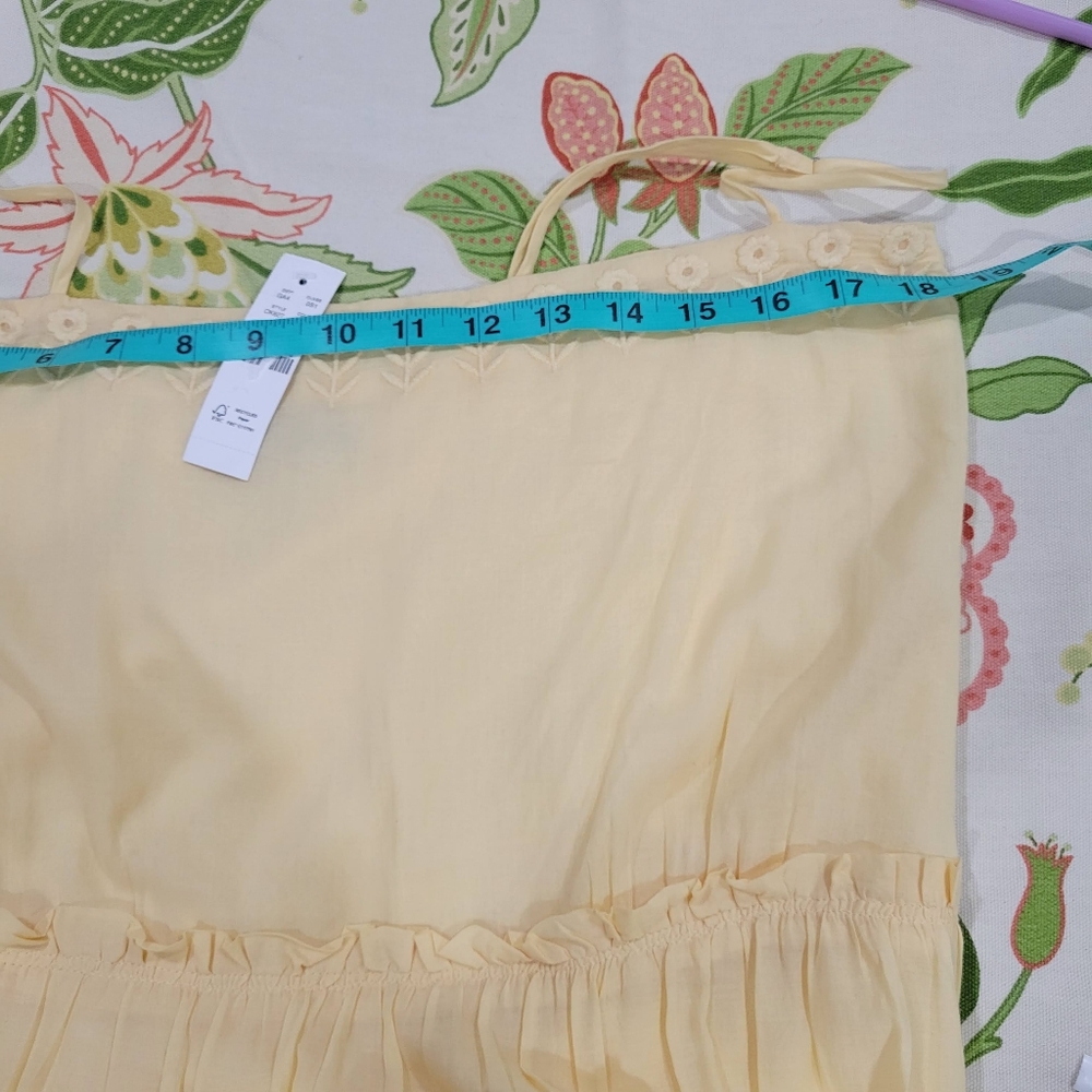 J Crew Sorrento dress in Organic cotton voile CK827 Size M Yellow NWT - Picture 10 of 11